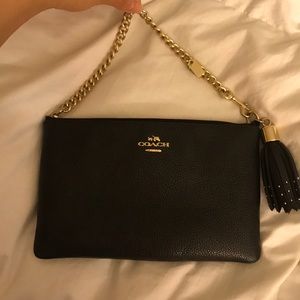 Black coach wristlet